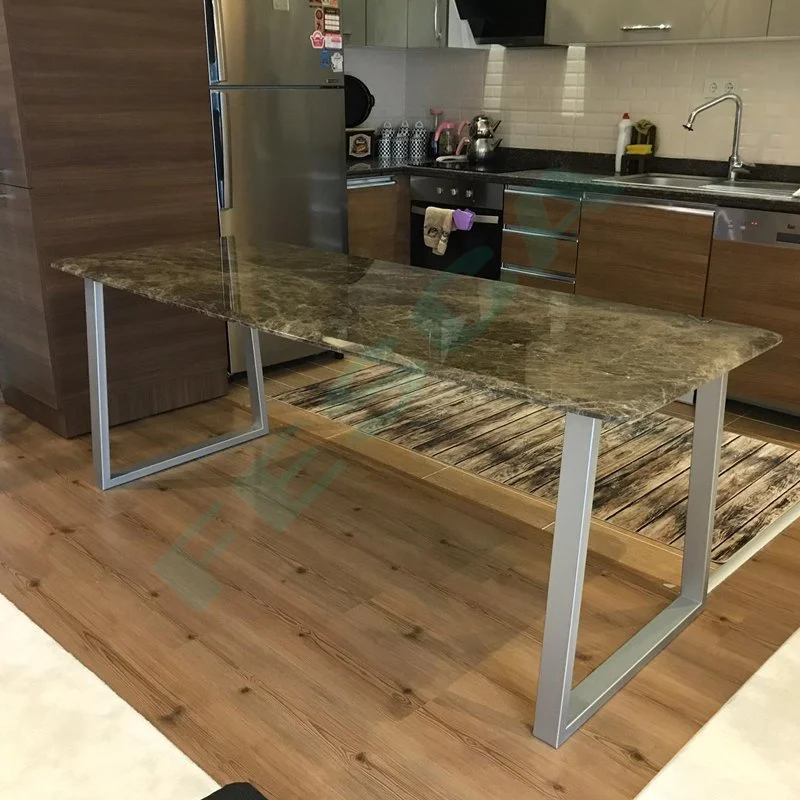 Emprador Dark Marble Dining Table 52